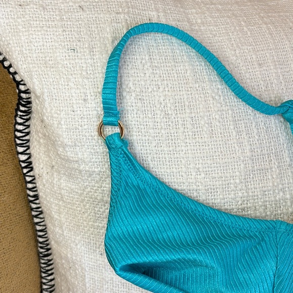 NWT Aerie Beach Babe Shine Rib Voop Bikini Top - Picture 10 of 12